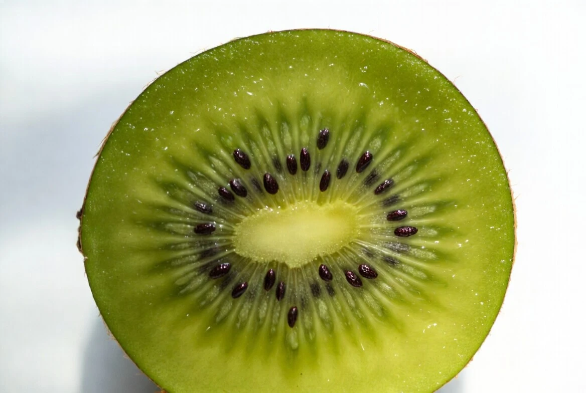 Fresh green kiwifruit - food studied in research for digestive regularity